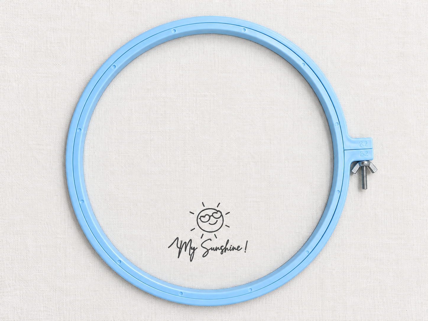 Bastidor celeste con logo My Sunshine