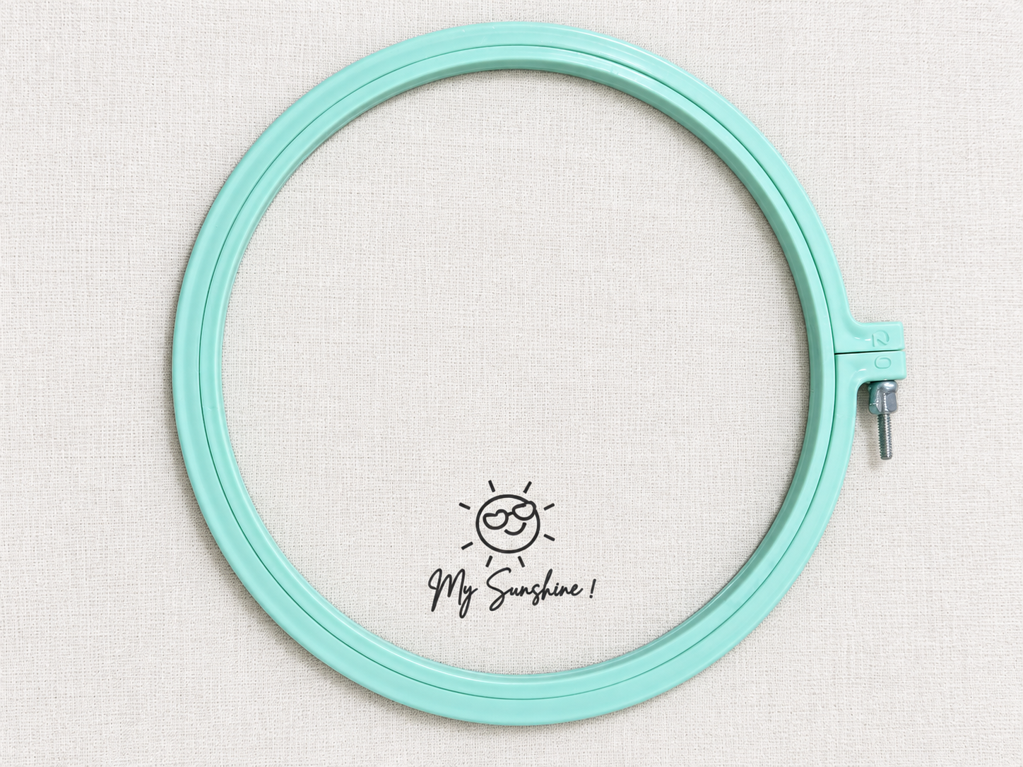 Bastidor verde agua con logo My Sunshine